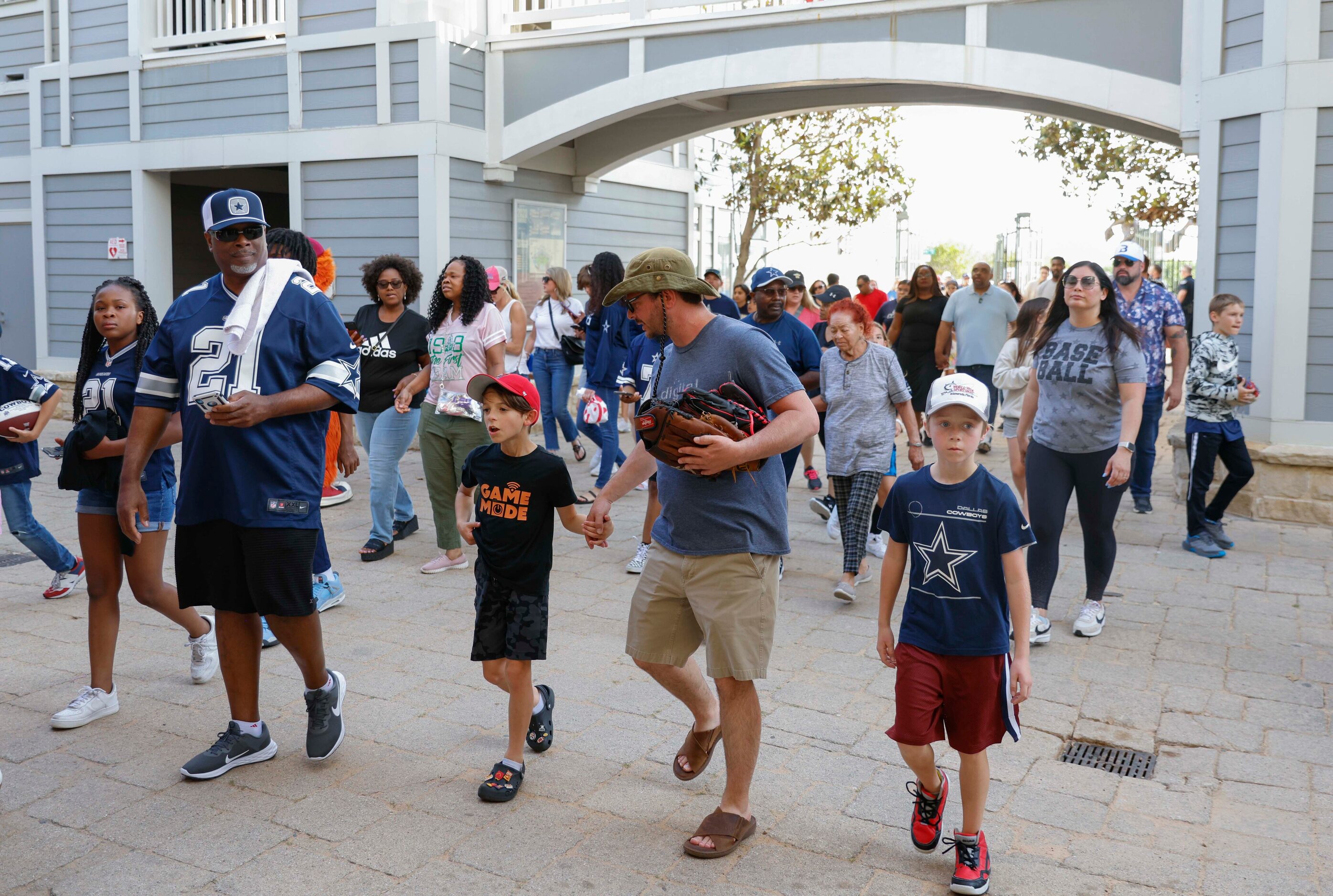 Fans enter the Riders Field during the annual home run derby on Wednesday, May 3, 2023 in...