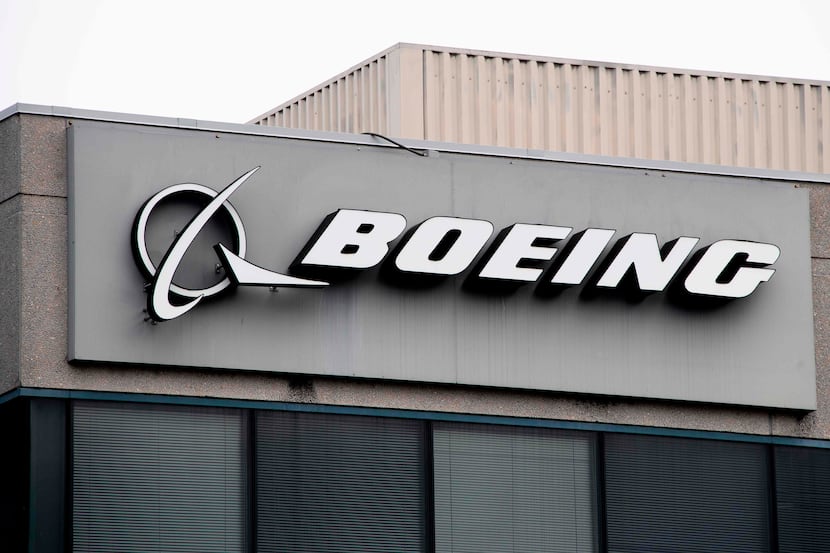 (FILES) In this file photo the Boeing Company logo is seen on a building in Annapolis...