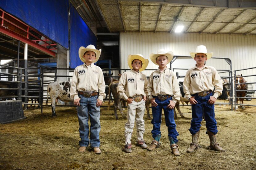 Superbull Junior team members (from left) Mason Spain, Garrett Gonzalez, Riggen Hughes and...