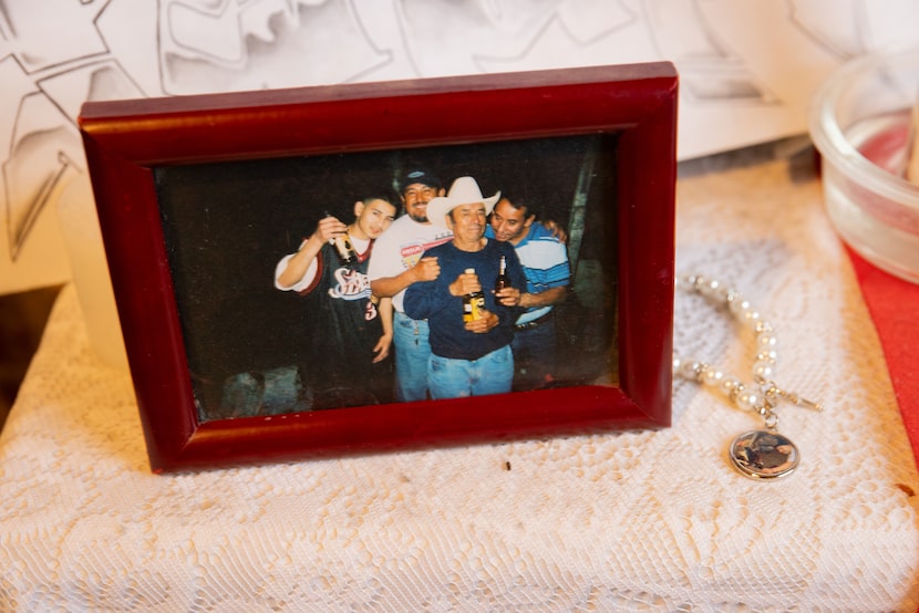 From left, Juan Carlos Villegas is seen in a photo with his father, Francisco Villegas,...