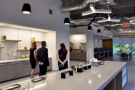 A break room inside the new offices of McKesson in Irving.