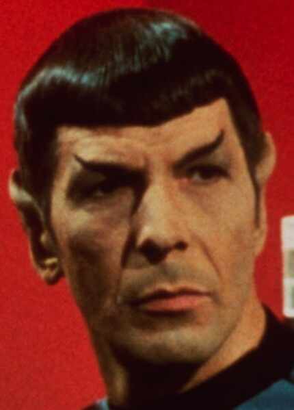 Leonard Nimoy as Mr. Spock in the television series, 'Star Trek.'