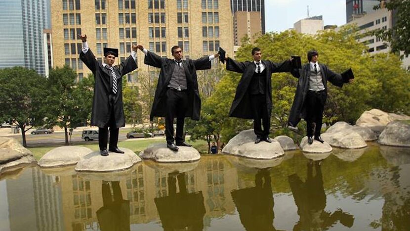 Hemin Najib, Karzan Ahmed, Talon Shukri and Newar Hafzullah, left to right, all from...