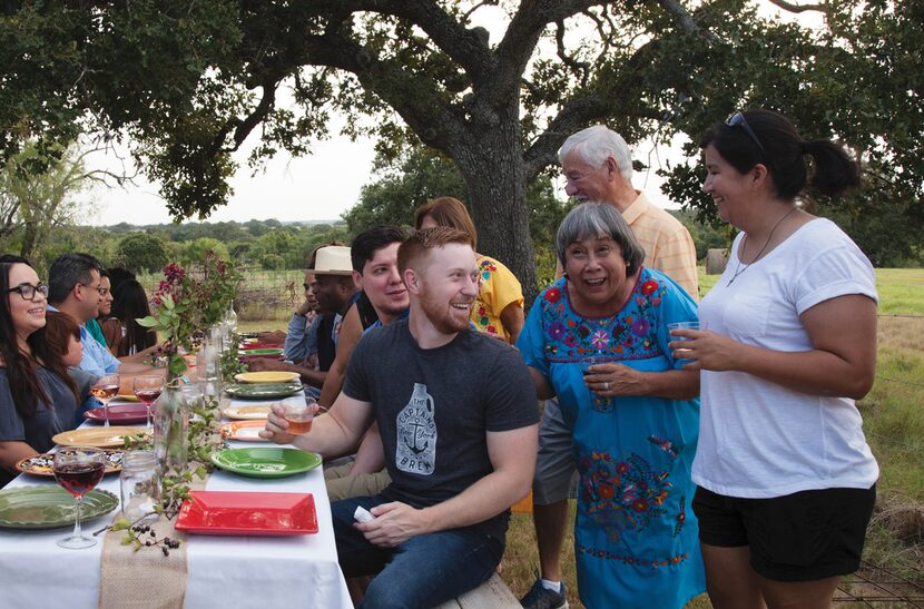 Adrian Davila's family and friends gather in Seguin for a meal.