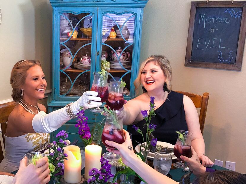 Owner of The Rose Table, Katie-Rose Watson, on right, hosts Disney-themed dinners. She...