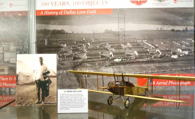 This is one of many exhibits on display at Dallas Love Field for the airport's 100th...