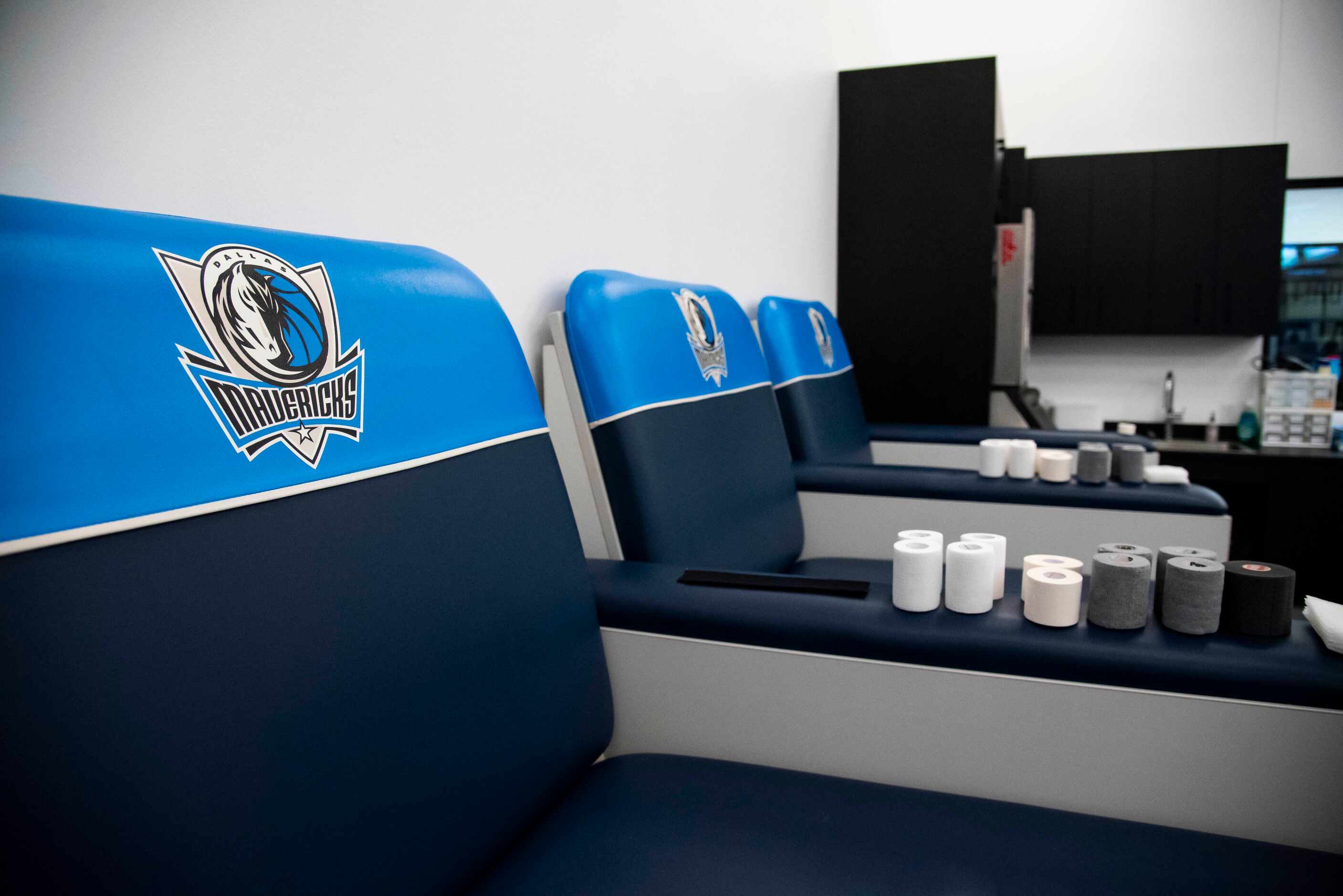 The new training room at the Dallas Mavericks BioSteel Practice Center in downtown Dallas on...