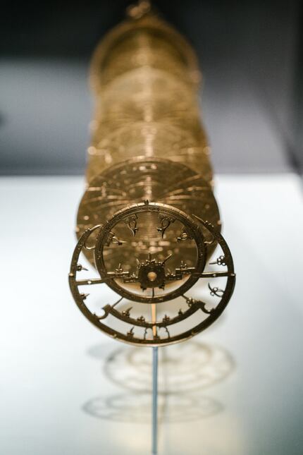 A gilded brass Arabic astrolabe, exhibited at "Jerusalem 1000-1400: Every People Under...