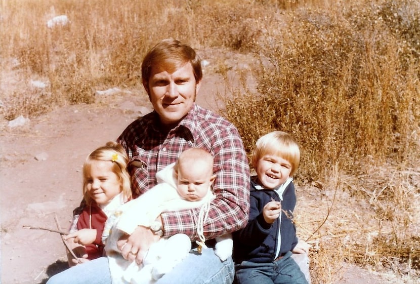 Art Ruff with his three oldest children, Tracy, Kelly and Michael.