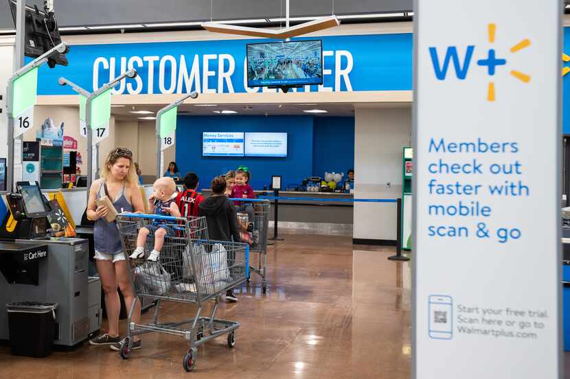 Walmart has been promoting its mobile scan-and-go at the self-checkout since it started...