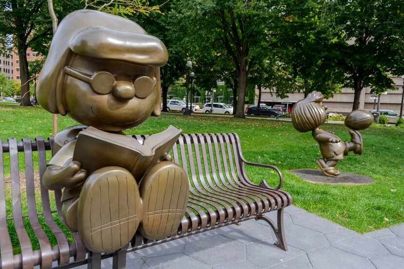 Rice Park is home to several bronze statues, including some "Peanuts" characters as an ode...