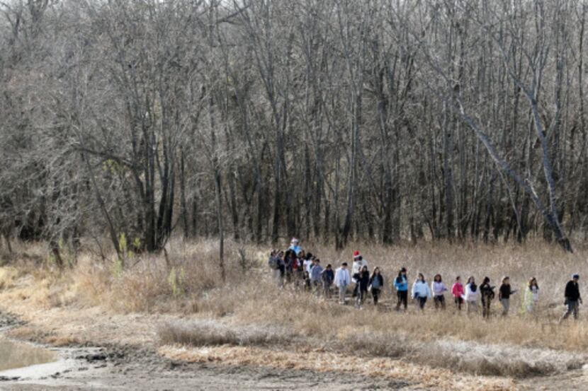 Stevens Park Elementary fifth-graders enjoyed a nature hike last year at the Trinity River...