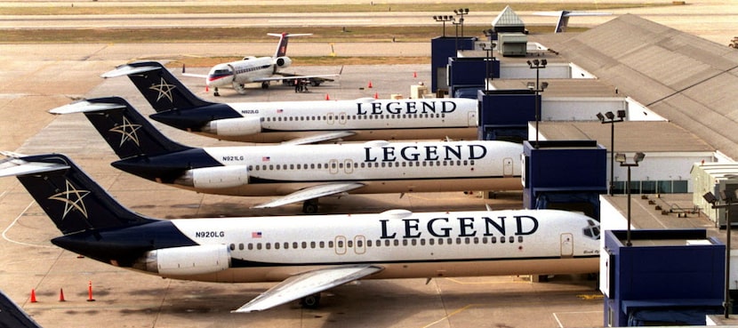 The Legend planes, parked after the 2001 bankruptcy.