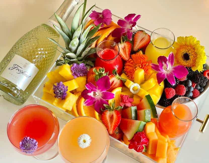 Mexican Sugar's Mother's Day brunch features a mimosa board with fresh fruit and refillable...