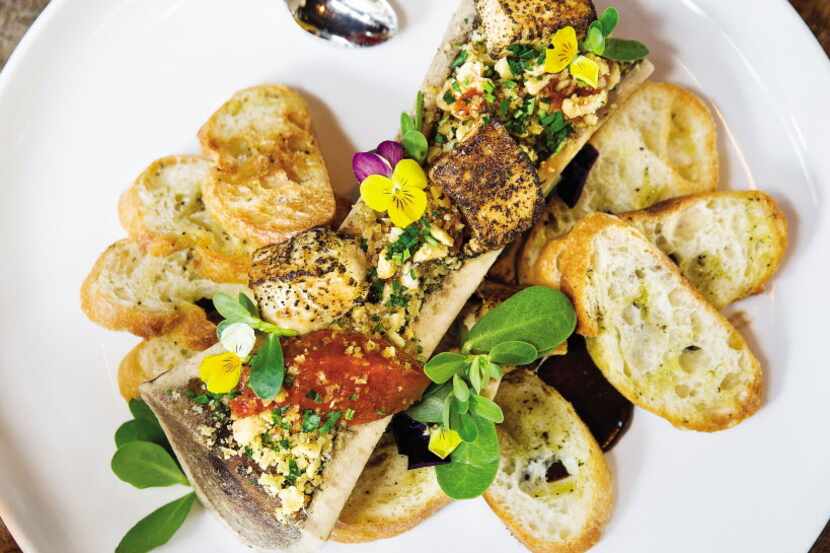 Bone Marrow appetizer at Proof + Pantry, located at 1722 Routh St. in Dallas.