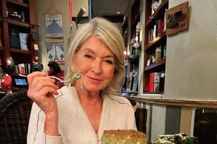 Martha Stewart visited French soufflé restaurant Rise on Dallas' Lovers Lane in May. She...