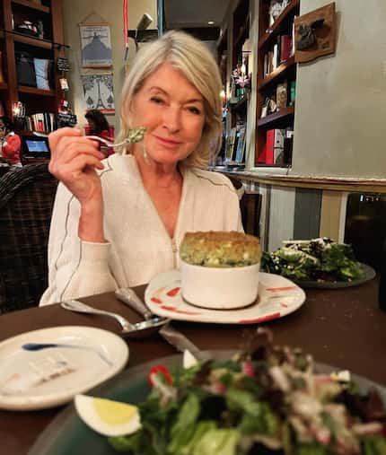 Martha Stewart visited French soufflé restaurant Rise in mid-May 2023.