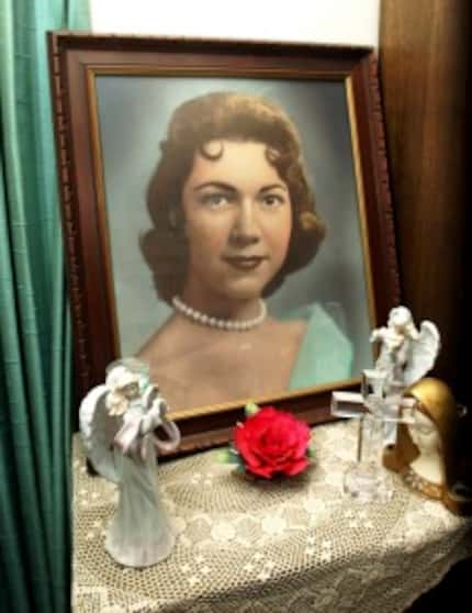  A portrait of Irene Garza is displayed at the home of her aunt Herlynda de la Vina in...