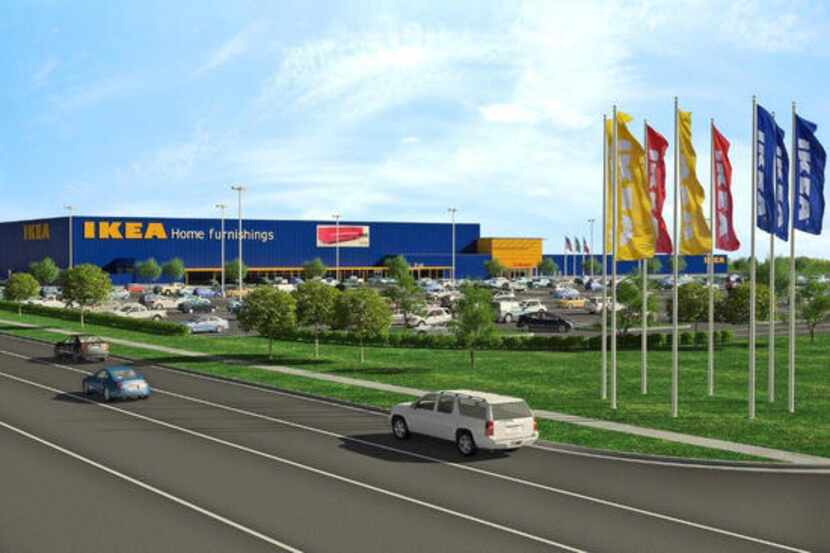 Una ilustración de la nueva tienda de IKEA en Gran Prairie.
