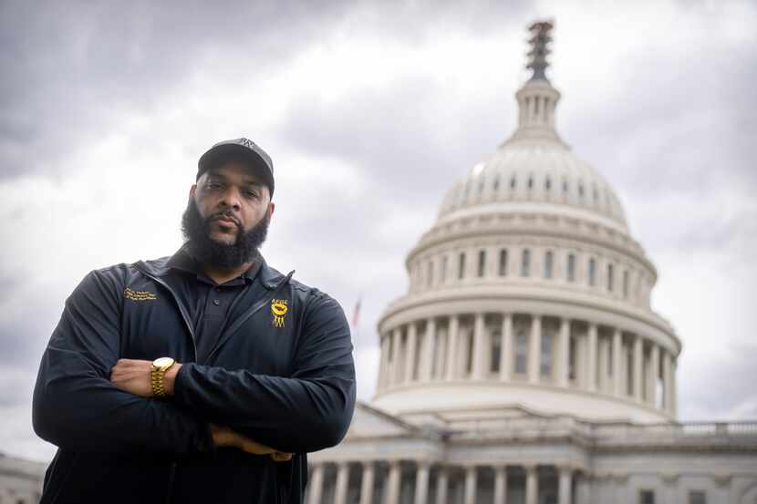 TSA employee John Hubert of Miami poses for a portrait on Capitol Hill, Friday, Sept. 22,...