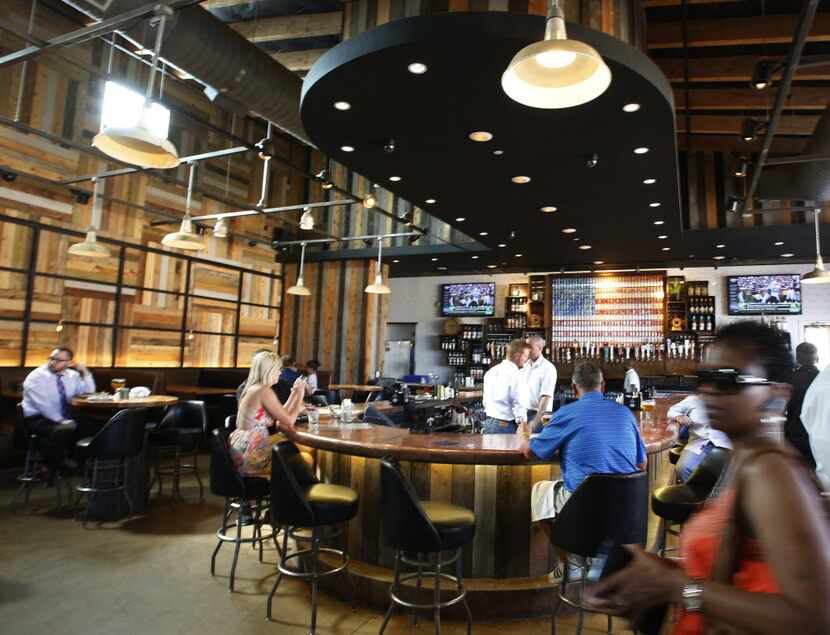 A look at the bar at the Rustic, 3656 Howell St. in Dallas .  (Louis DeLuca/The Dallas...