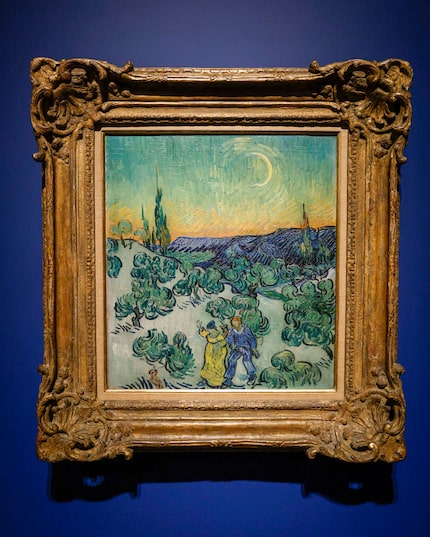 “A Walk at Twilight” by Vincent Van Gogh is among 10 works from the artist's olive trees...