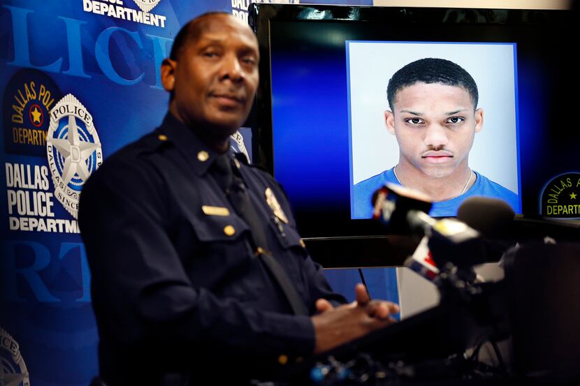 Dallas police commander Danny Williams talks during a 2019 news conference about the...