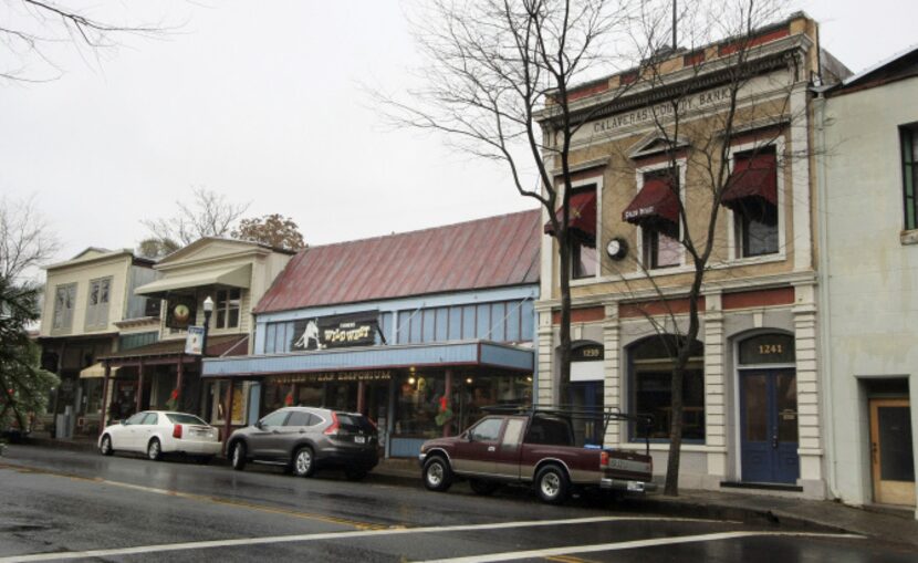  Art galleries and gift shops line the streets in downtown historic Angels Camp.