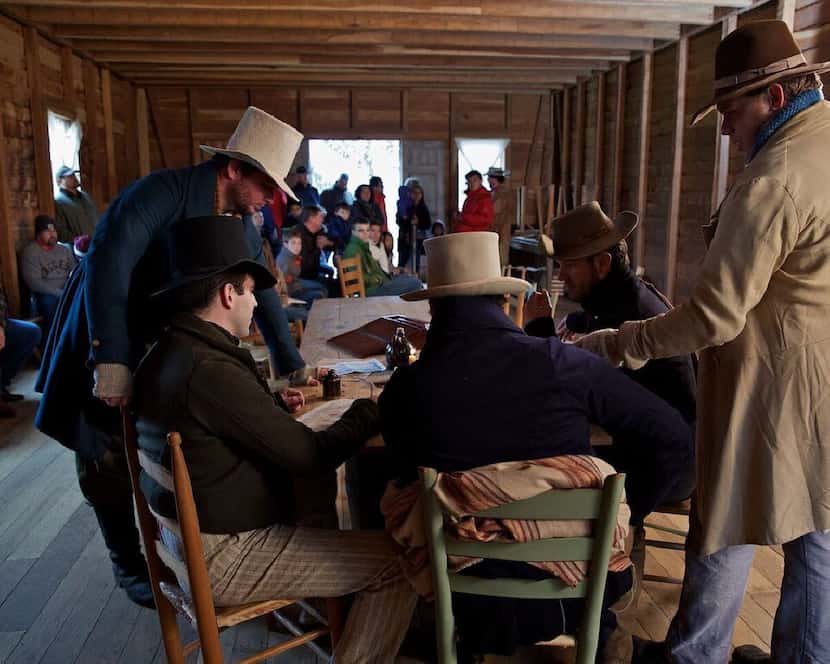 Historical re-enactments are part of a Texas Independence Day Celebration at...