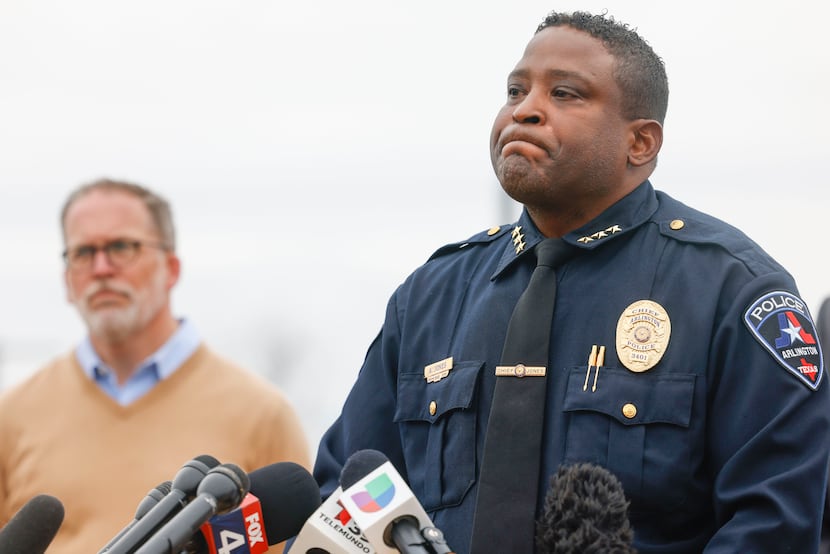 Arlington police Chief Al Jones answered question about the  shooting at Lamar High School...