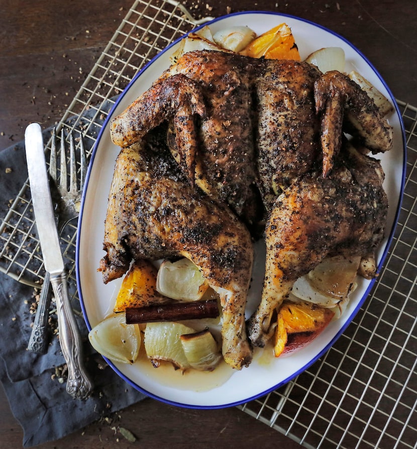 Masala Chai Black Tea Spatchcock Roasted Chicken