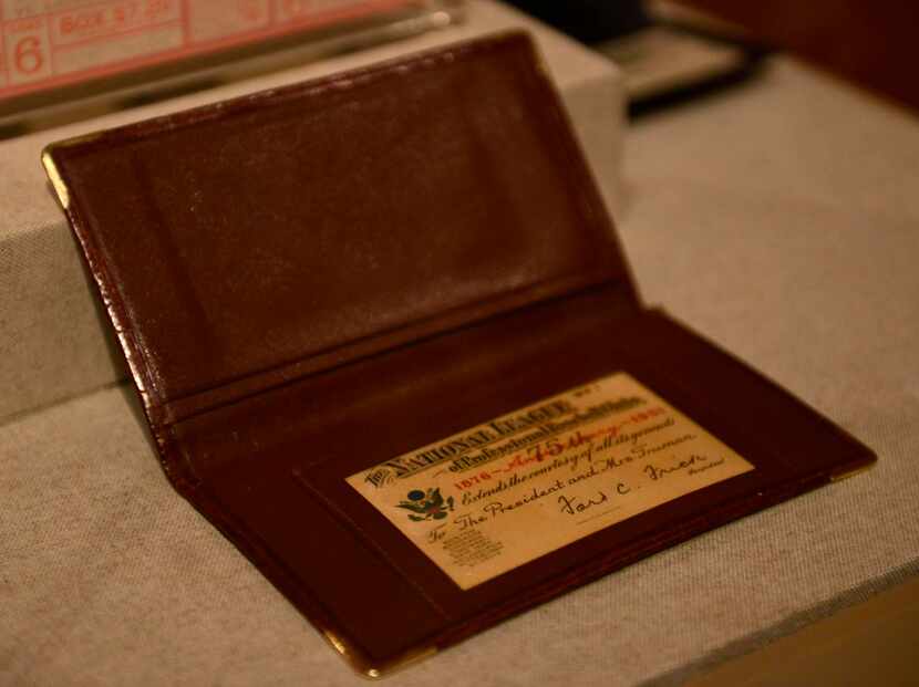 
President Harry S. Truman's National League baseball pass.
