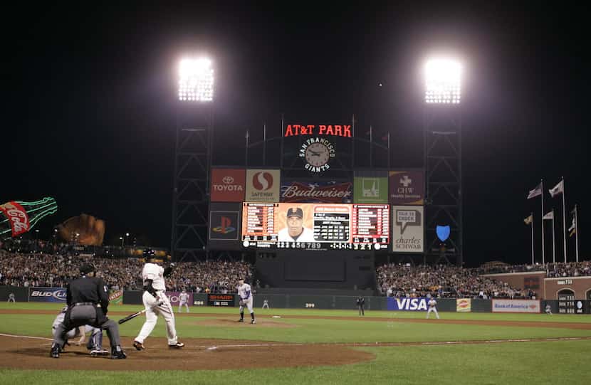 San Francisco Giants outfielder Barry Bonds hit his historic 756th career home run off...