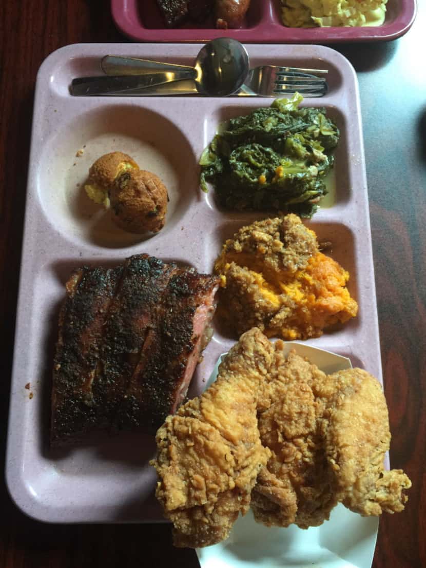 Ribs, fried chicken and sides at the Slow Bone