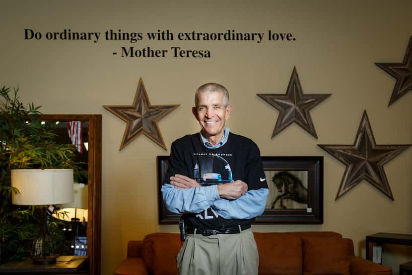 Jim "Mattress Mack" McIngvale, owner of Gallery Furniture, poses for a photo in his store,...