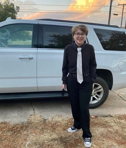 Max Hightower before a school dance.