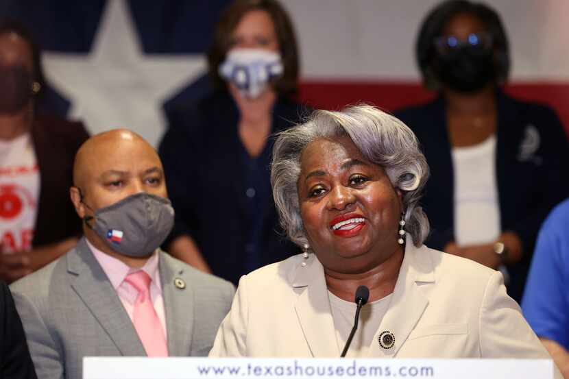 Texas State Rep. Barbara Gervin-Hawkins (D-120), joined by fellow Democratic Texas state...