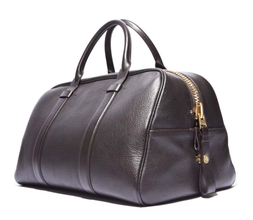 Bowled over: Tom Ford brown leather bowling bag, $3,440, Neiman Marcus