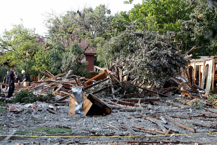 A home exploded in the 4400 block of Cleveland Drive in Plano on Monday afternoon.