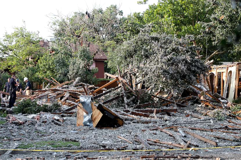 A home exploded in the 4400 block of Cleveland Drive in Plano on Monday afternoon.