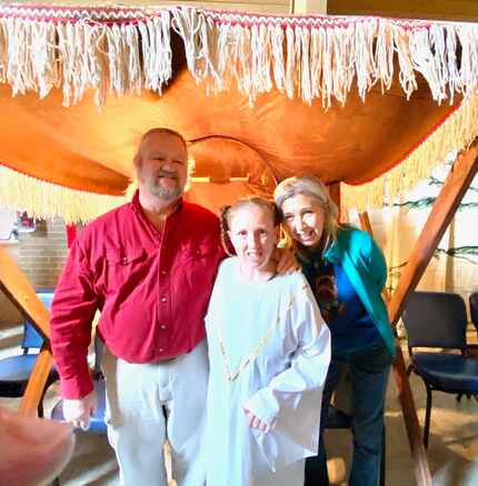 Sarah Danks (center) with her parents, Mike and Karen Danks, at the Denton State Supported...