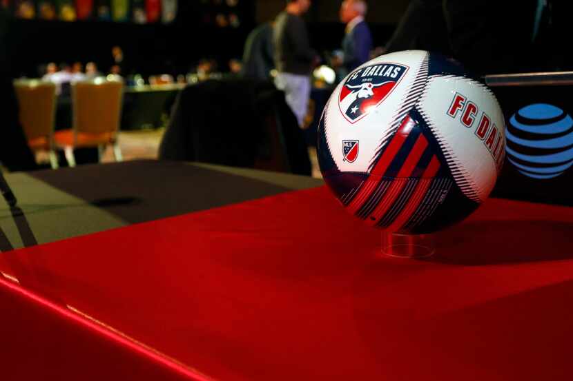 Jan 14, 2016; Baltimore, MD, USA; The draft table of FC Dallas prior to the 2016 MLS...