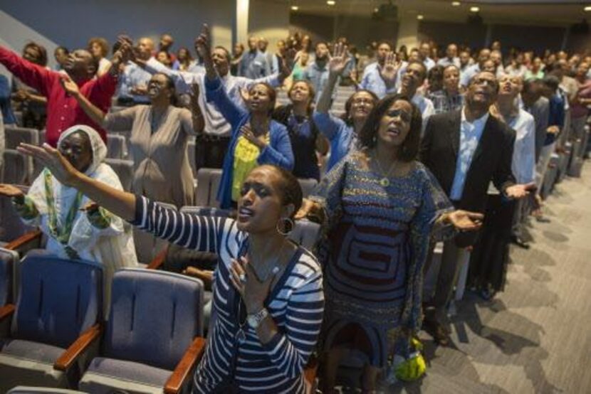 La iglesia bautista evangélica fue fundada por etíopes, pero reciben a fieles de otras...