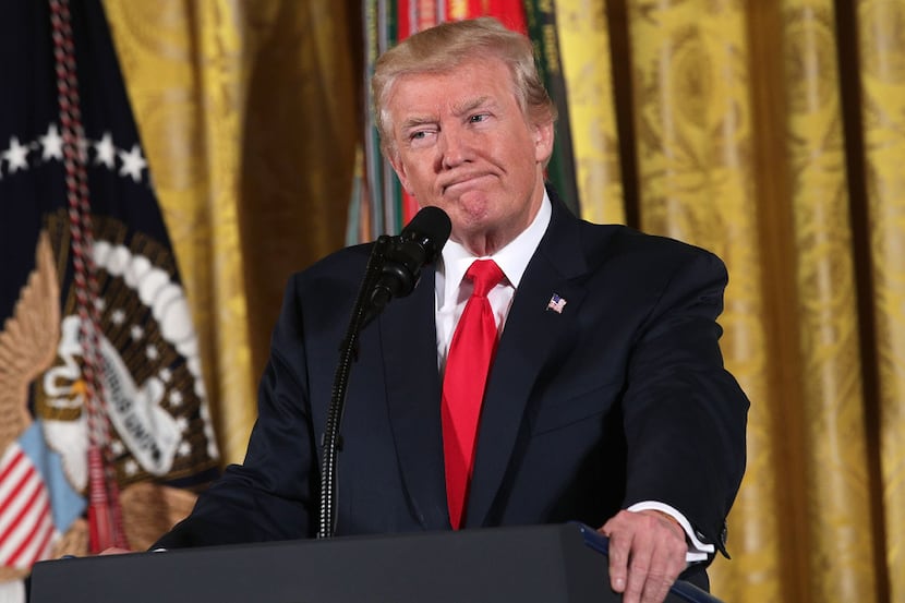 President Donald Trump spoke during a Medal of Honor ceremony at the White House on Monday....
