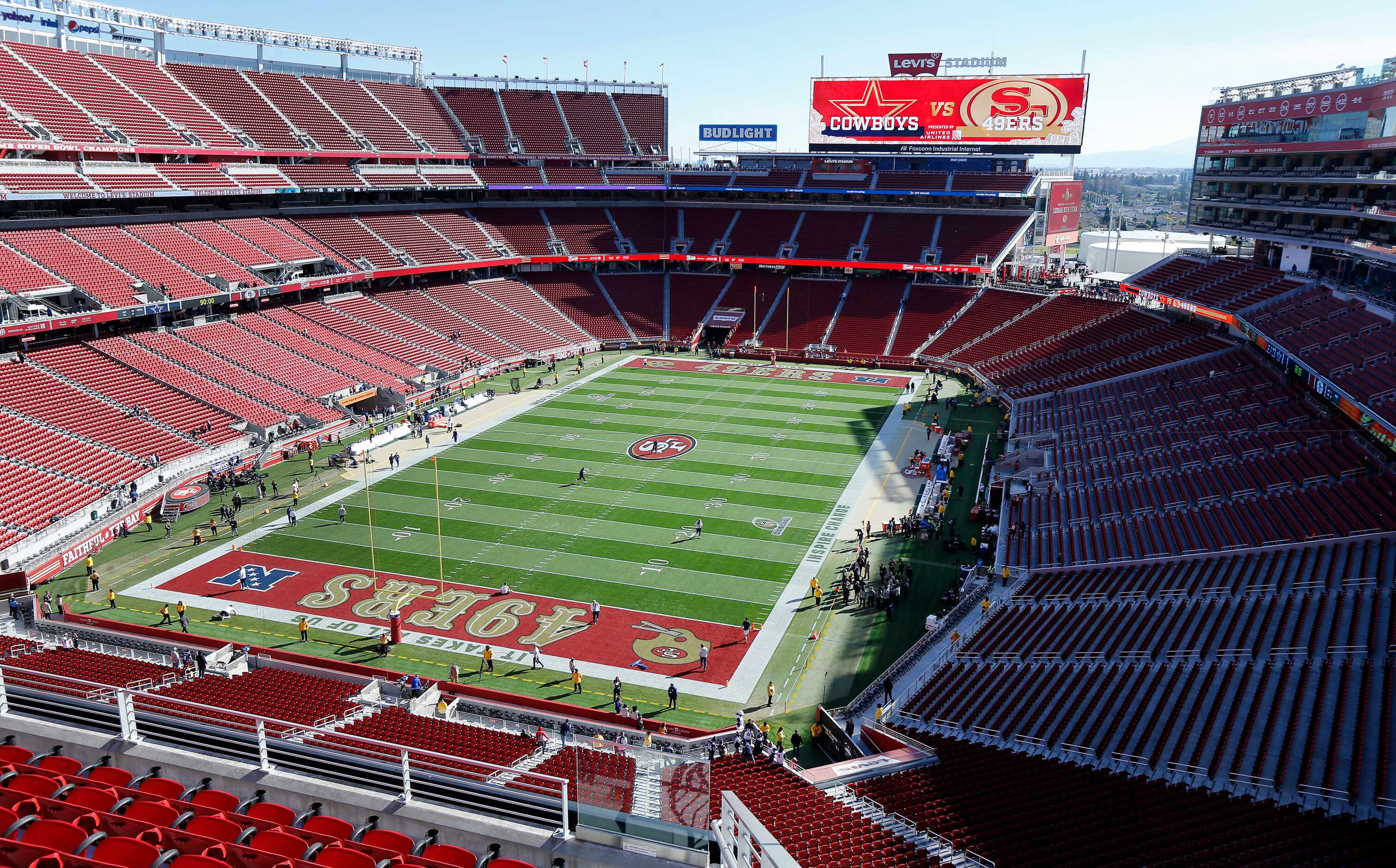 An overall view of Levi’s Stadium in Santa Clara, California before an NFC Divisional game...