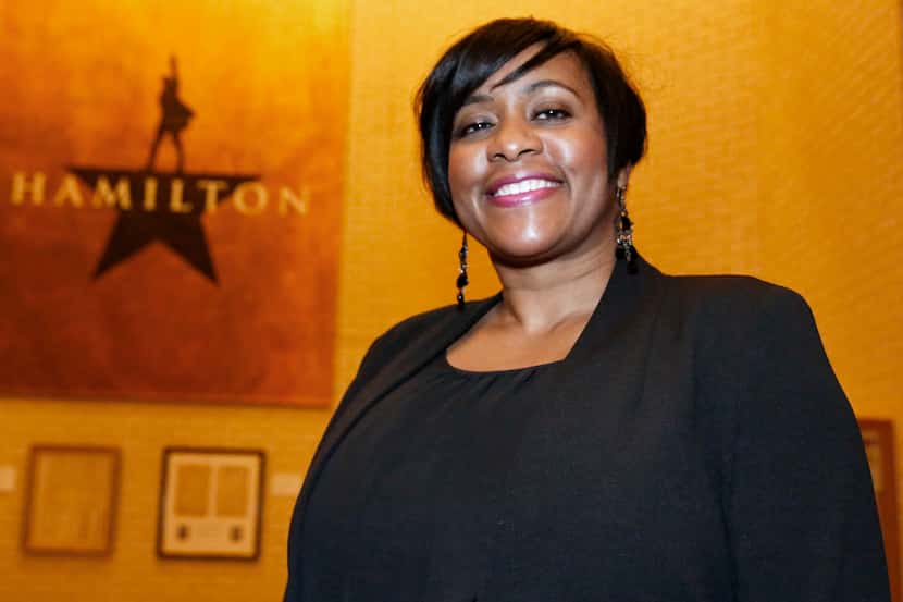 Tiffaney Hunter came to see Hamilton at the Music Hall at Fair Park in Dallas on April 3, 2019.