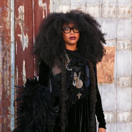 Erykah Badu, pictured here in 2015, was picked to style the Pyer Moss show in February 2016.