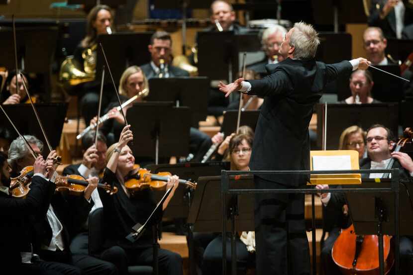 Guest Conductor Hannu Lintu conducts the Dallas Symphony Orchestra's performance of...