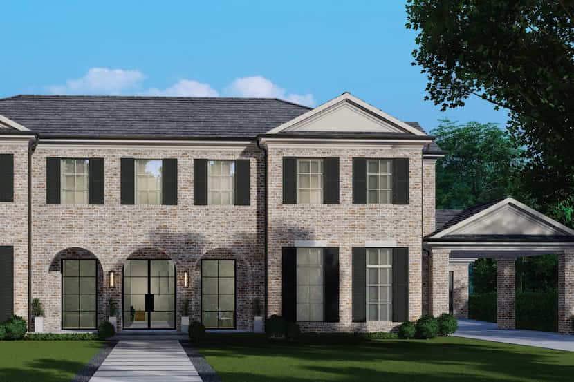 One of Olerio Homes' new Northwest Dallas houses offered for sale is a five bedroom, $1.995...