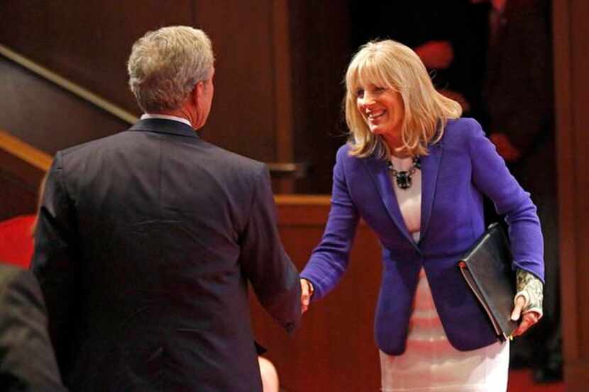 Bush welcomed Jill Biden,  wife of the vice president, who also addressed the summit on...